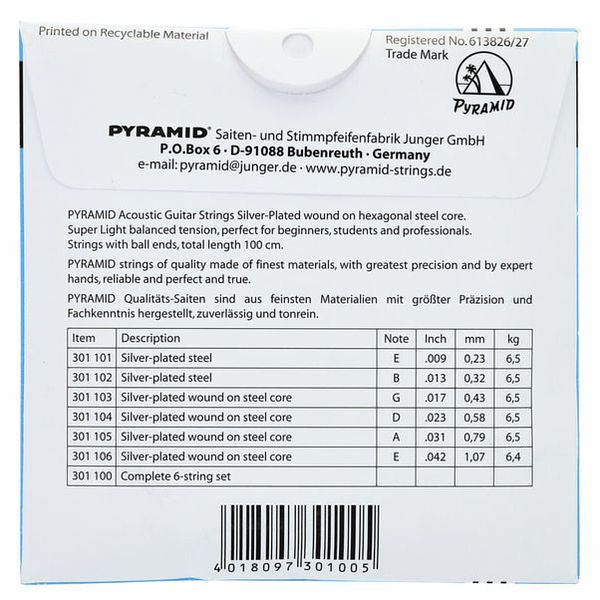 Pyramid Acoustic Silver Set