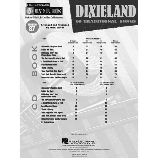 Hal Leonard Jazz Play-Along Dixieland – Thomann United Arab Emirates