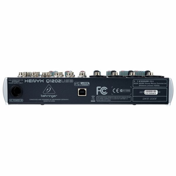 230 V Behringer Q1202USB 230 V 12 entrantes con interfaz de audio USB Consola de mixage
