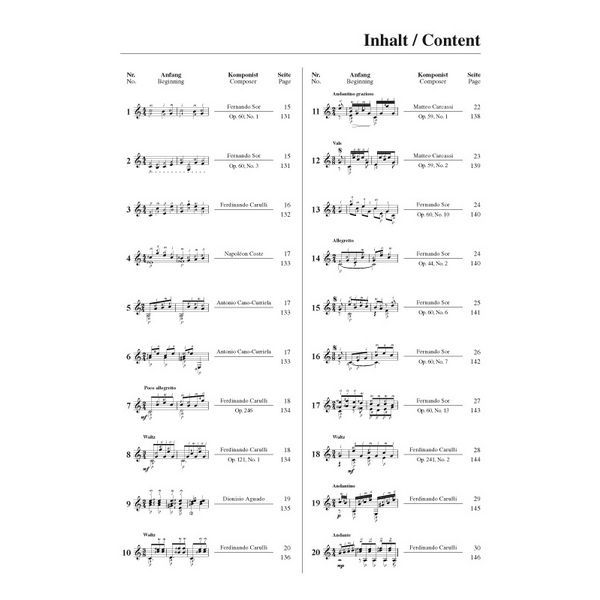Hage Musikverlag 100 Etudes Classical Guitar