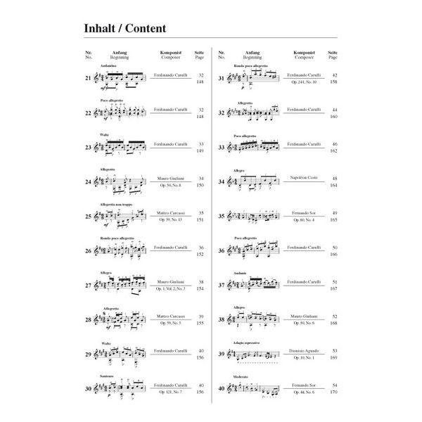 Hage Musikverlag 100 Etudes Classical Guitar