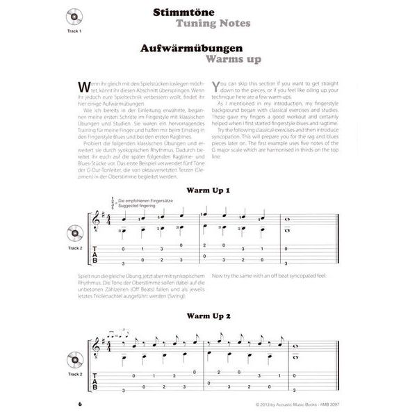 Acoustic Music Books Fingerstyle Blues Collection