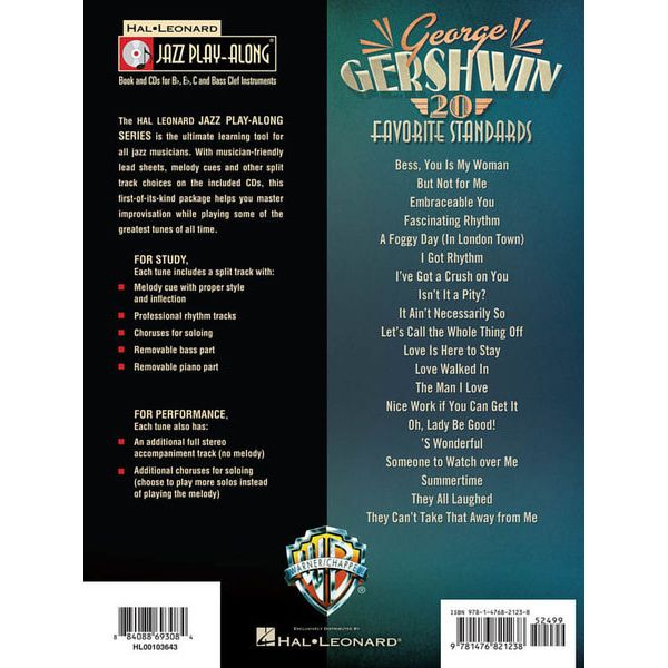 Hal Leonard Jazz Play-Along Gershwin
