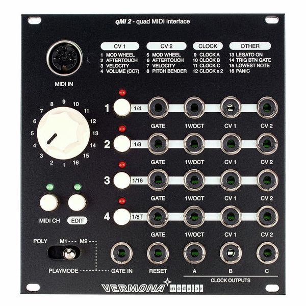Vermona Modular qMI2 quad Midi interface Musikhaus Thomann