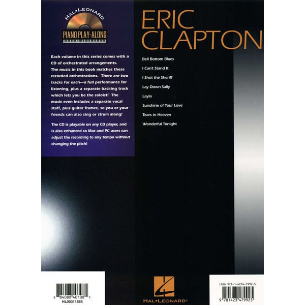 Hal Leonard Piano Play-Along Eric Clapton