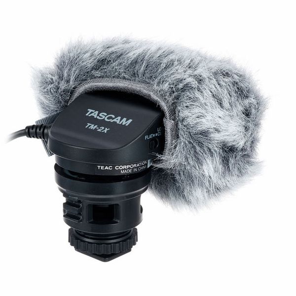 Tascam TM-2X Stereomikro Kamera Blitzschuh Fell Windschutz Geräuschdämmungsarm 