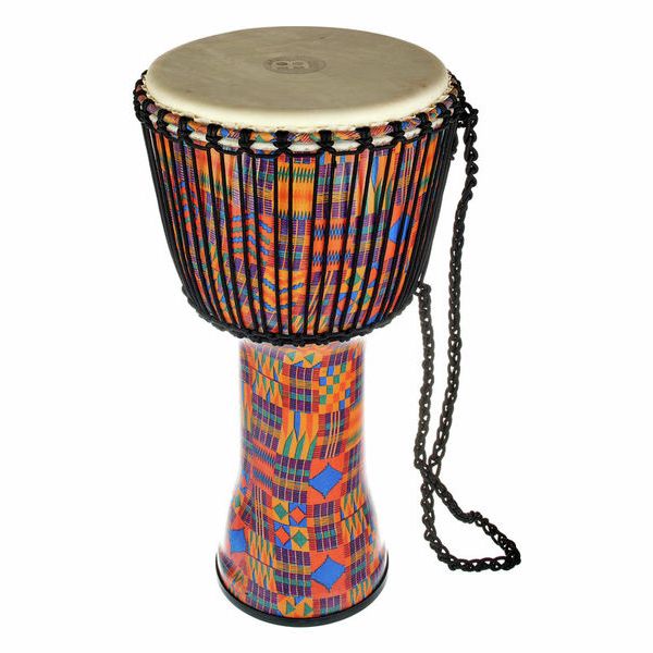 PADJ2-M-G Meinl Percussion Travel Djembe with Synthetic Shell-NOT Made in CHINA-10 Medium Size M Rope Tuned Goat Skin Head 2-Year Warranty 10 Kenyan Quilt 