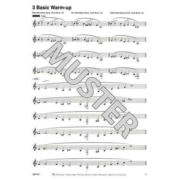 Editions Bim Warm-Ups And Studies Trumpet