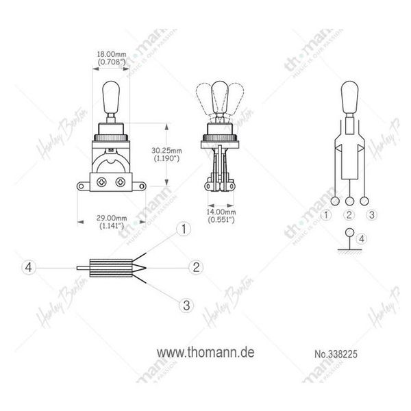 Harley Benton Parts Toggle Switch Chrome