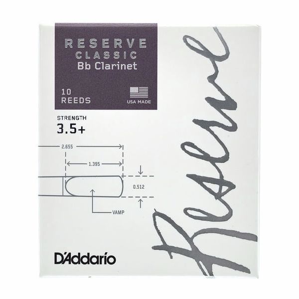 DAddario Woodwinds Reserve Clarinet Classic 3.5+