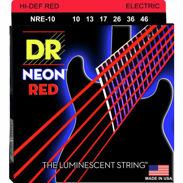 DR Strings Neon Red NRE-10