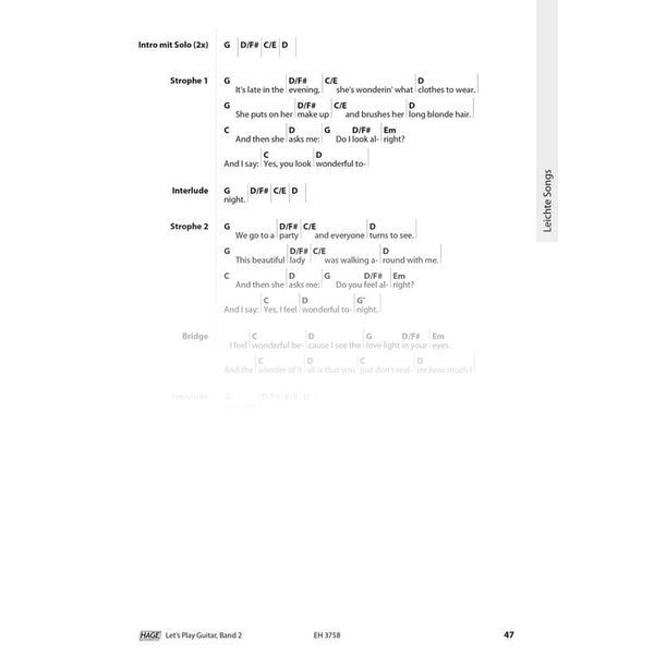 Hage Musikverlag Let's Play Guitar 2