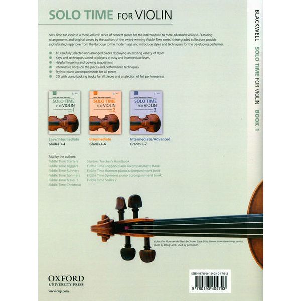 Oxford University Press Solo Time For Violin Book 1