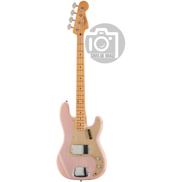 fender pink bass guitar