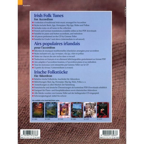 Schott Irish Folk Tunes Accordion Thomann België