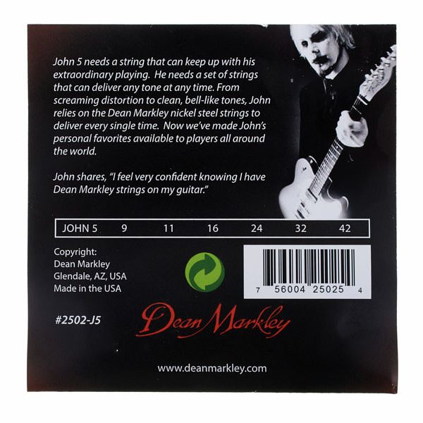 Cordes guitare Dean Markley 2502-J5 John 5 | Test, Avis & Comparatif
