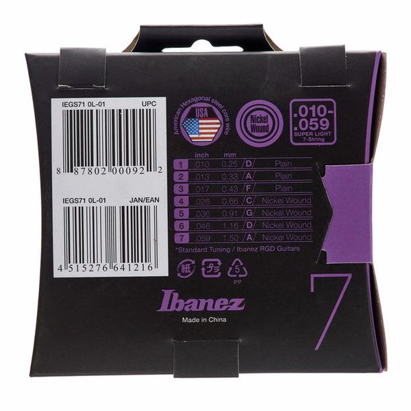 ibanez guitar string gauge