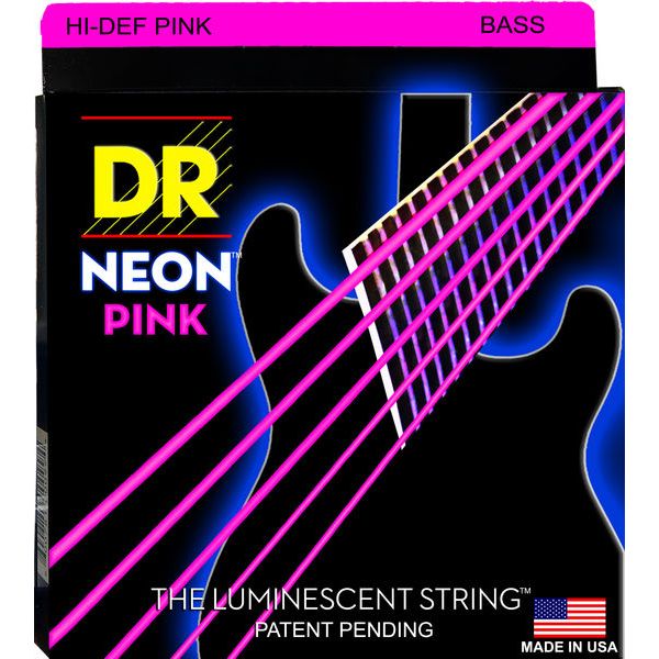 dr neon pink bass strings