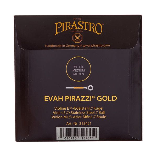 Pirastro Evah Pirazzi Gold E Violin BE