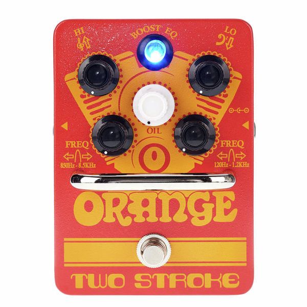 orange two stroke pedal