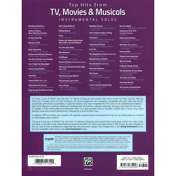 Alfred Music Publishing Top Hits from TV Clarinet