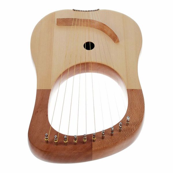 10 cordes en métal Lyra Harp avec étui en bois de palissandre 