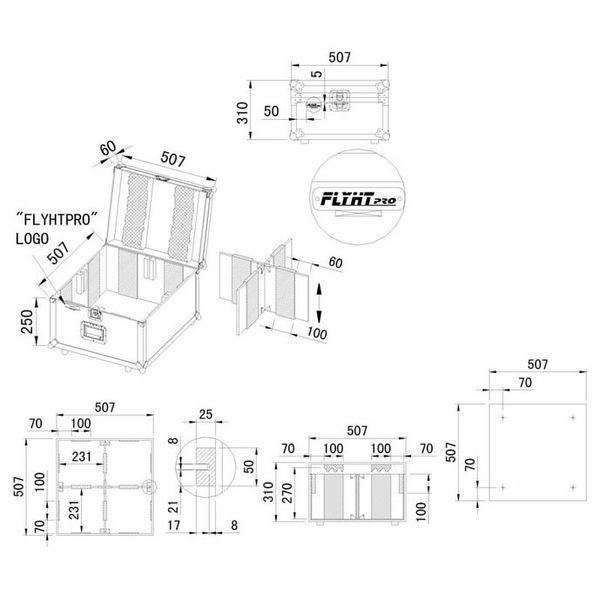 Flyht Pro Case for 4x LED Par 56 short