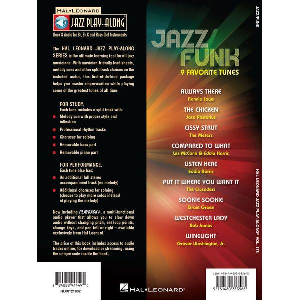 Hal Leonard Jazz Play-Along Jazz/Funk