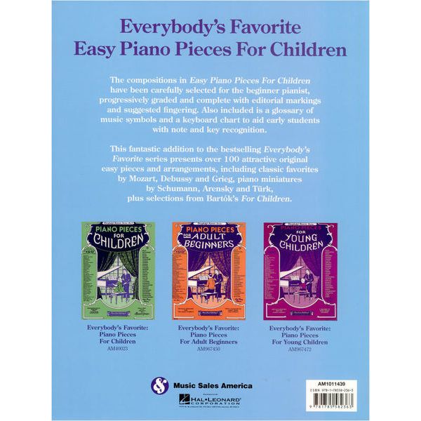 Wise Publications Easy Piano Pieces For Children