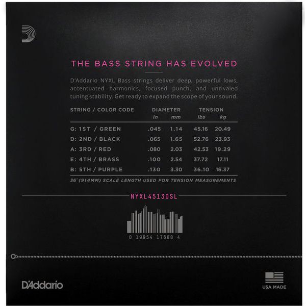 Daddario NYXL45130SL Bass Set