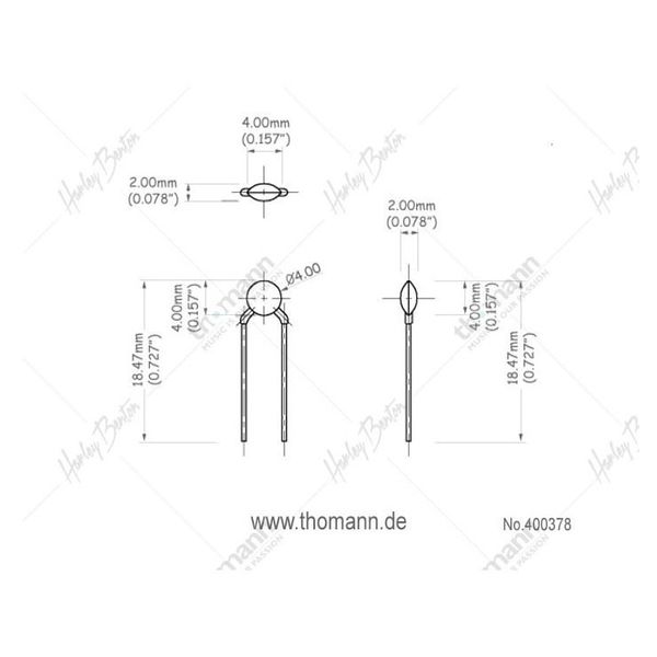 Harley Benton Parts Capacitor 220pF 2 pcs.