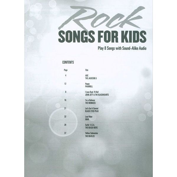 Hal Leonard Drum Play-Along Rock Songs Kid