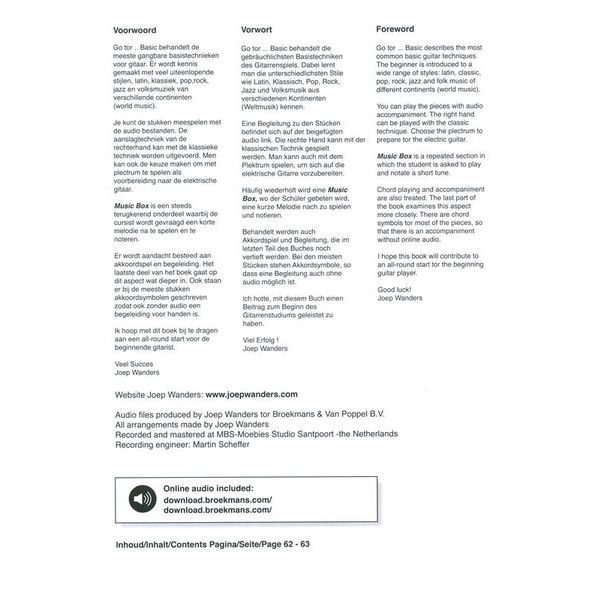 Broekmans & Van Poppel Basic Go for Guitar Thomann Switzerland Broekmans & Van Poppel Basic Go for Guitar Thomann Switzerland