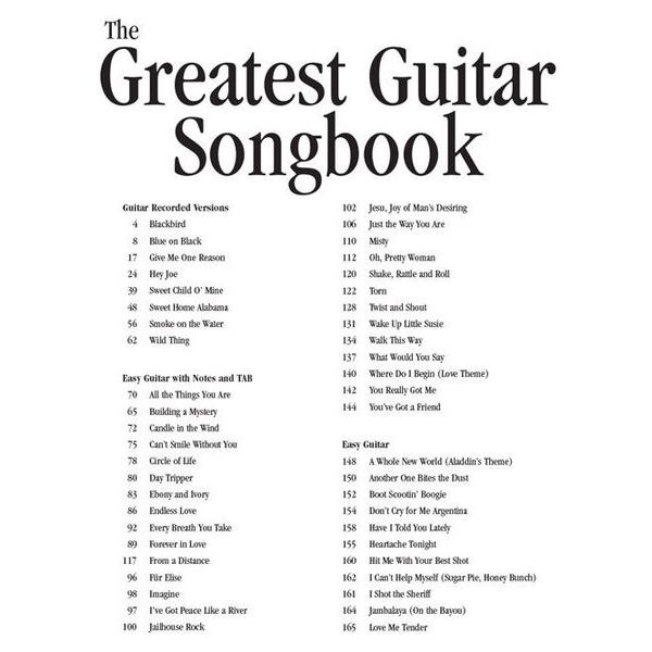 The Greatest Guitar Songbook 