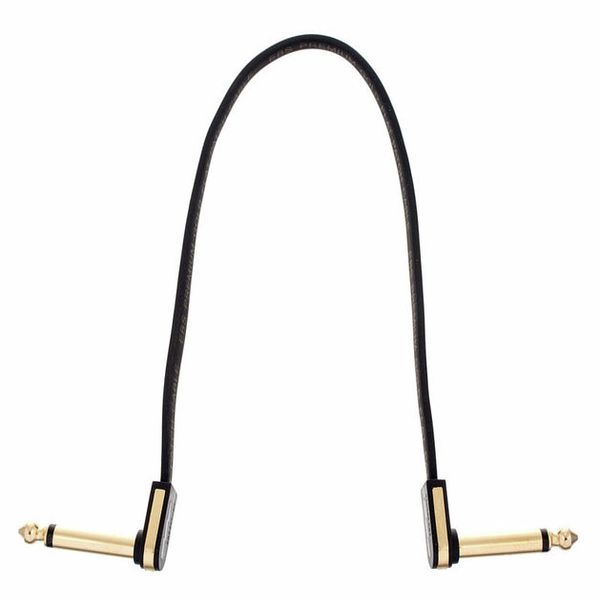 EBS PG-28 Gold Flat Patch Cable Angle-Angle 28 Centimeter