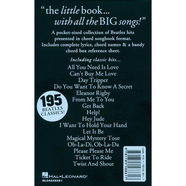 Hal Leonard Little Black Songbook Beatles
