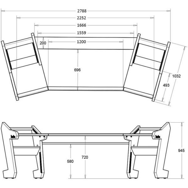 studio desk dimension