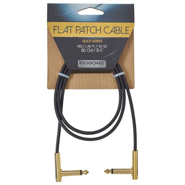 Rockboard Flat Patch Cable Gold 80 cm