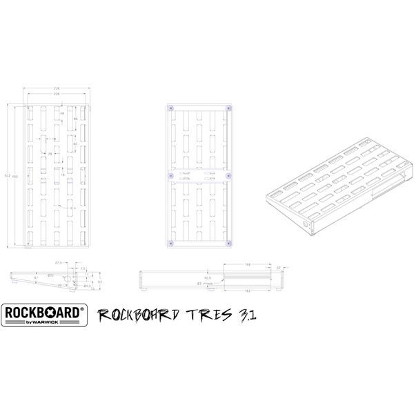 Rockboard TRES 3.1 B with Gig Bag