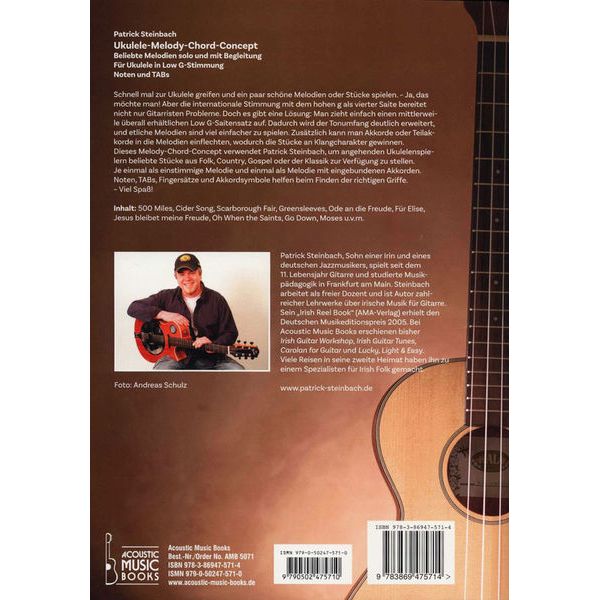 Acoustic Music Books Ukulele-Melody-Chord-Concept