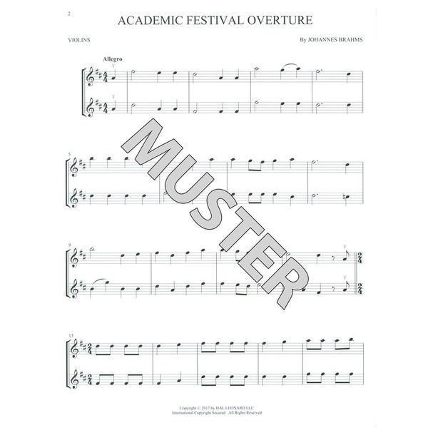 Hal Leonard Classical Themes Two Violins