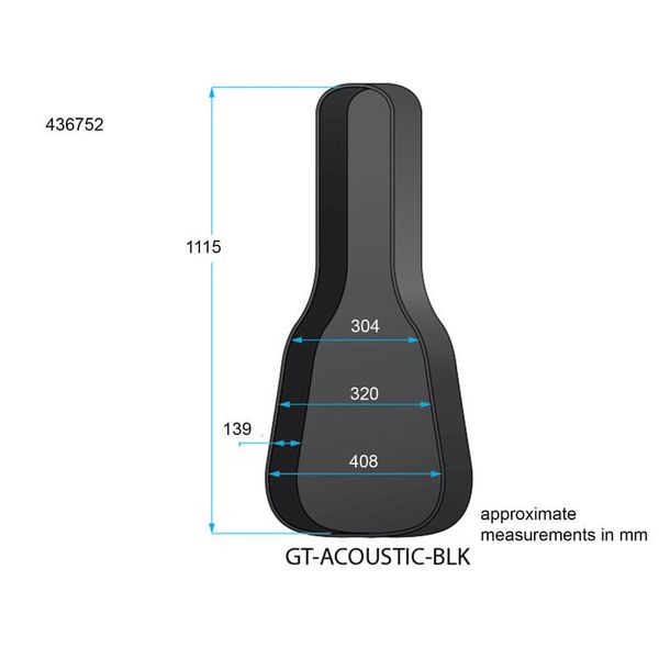 Gator Transit Series Acoustic Bag BK