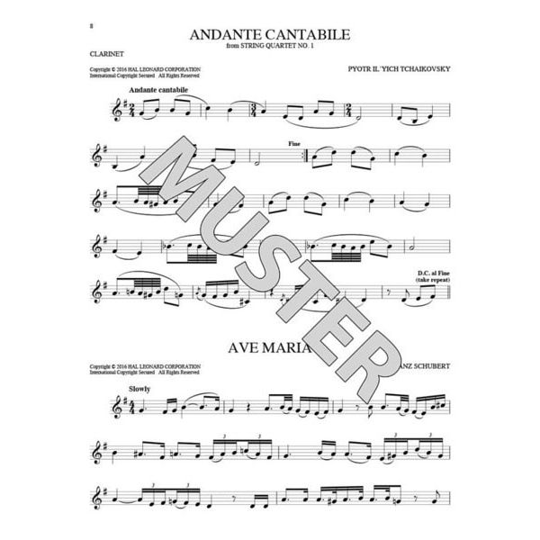 Hal Leonard 101 Classical Themes Clarinet
