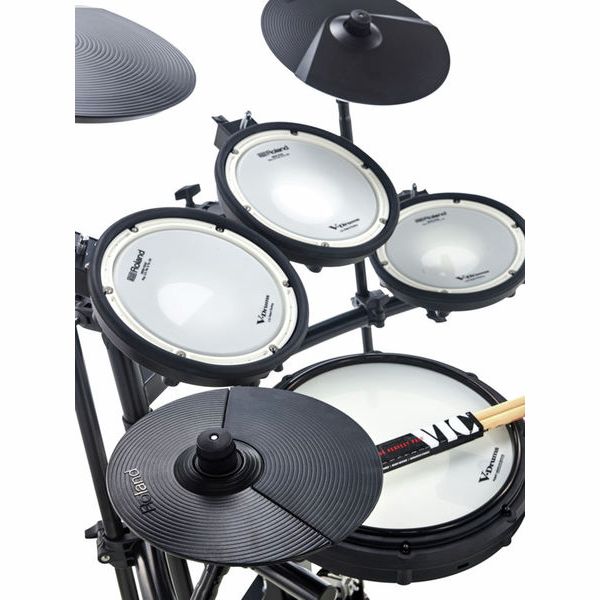 Roland TD-17KV Electronic Drum Kit Bundle with 4 Pairs of Drumsticks and Drum Throne 