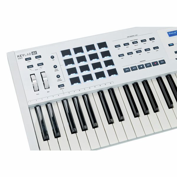 Premium MIDI-MASTER-Keyboard KeyLab MKII 61 we di Arturia-sustainpedalset 