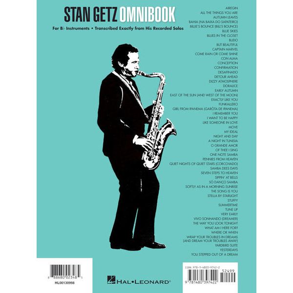 Hal Leonard Stan Getz Omnibook Bb