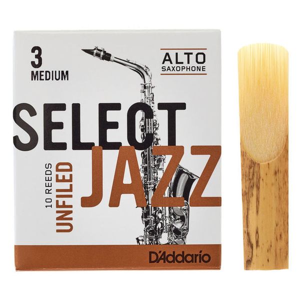 DAddario Select Jazz Alto Saxophone Reeds Unfiled 