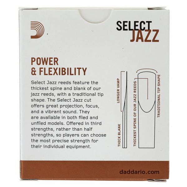 DAddario Woodwinds Select Jazz Unfiled Soprano 2H