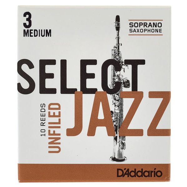 DAddario Woodwinds Select Jazz Unfiled Soprano 3M