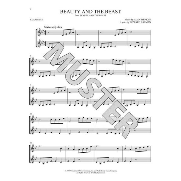 Hal Leonard Disney Songs For Two Clarinet